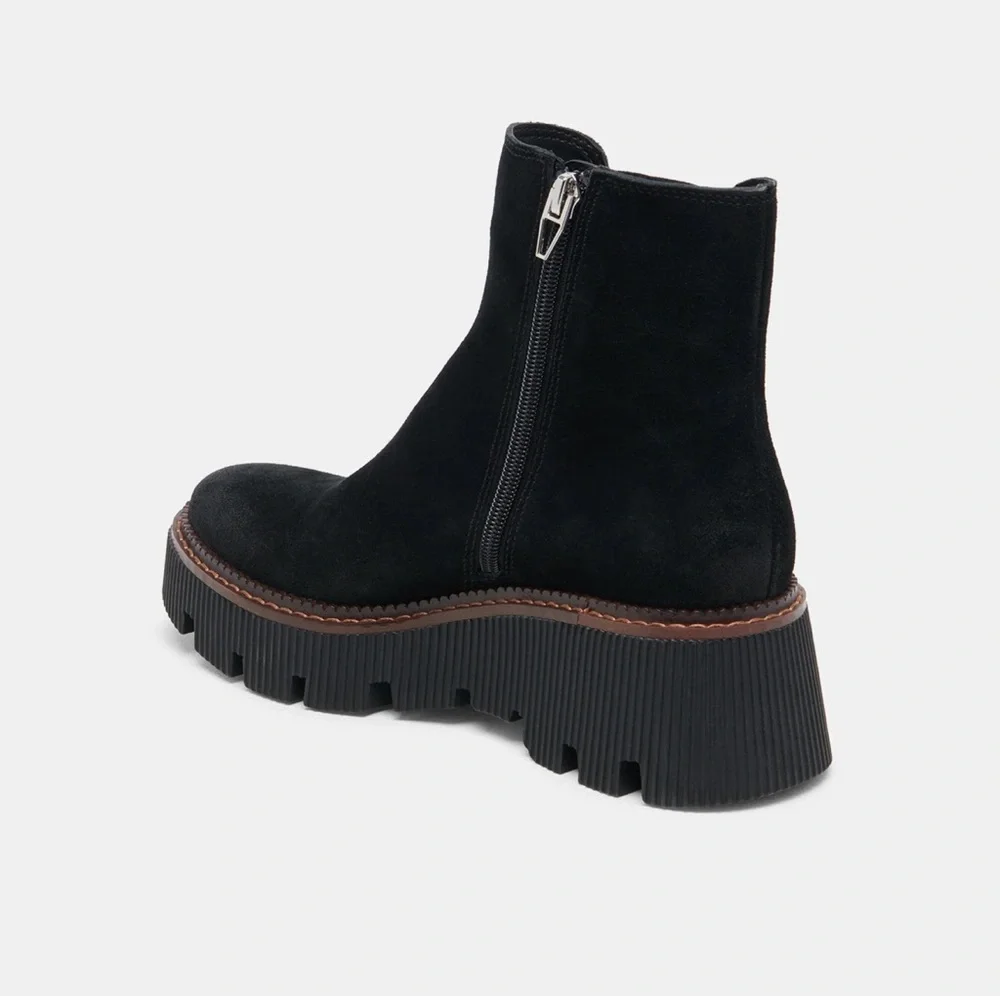 Dolce Vita Emmet Women’s Suede Black Ankle Boots Size 10 NWT
